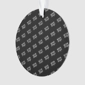 ロゴ |繰り返モダンしパターン オーナメント (正面)