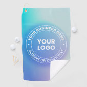 ロゴ |色モダンと白グラデーション色のフェード文字 ゴルフタオル (インサイチュ)