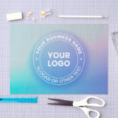 ロゴ |色モダンと白グラデーション色のフェード文字 薄葉紙 (クラフト)