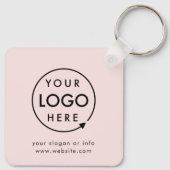 ロゴ |赤面ピンクビジネス企業のモダン キーホルダー (裏面)
