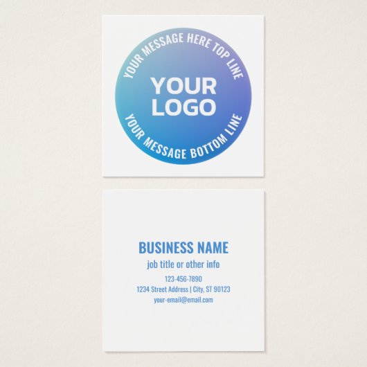 ロゴ | 青から紫グラデーションと円形文字 (正面&裏面)