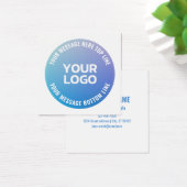 ロゴ | 青から紫グラデーションと円形文字 (デスク)