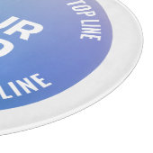 ロゴ | 青から紫グラデーションと円形文字 カッティングボード (角)