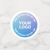 ロゴ | 青から紫グラデーションと円形文字 コンフェッティ (スモール正面)