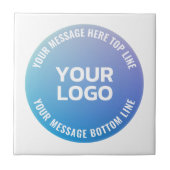 ロゴ | 青から紫グラデーションと円形文字 タイル (正面)