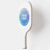 ロゴ | 青から紫グラデーションと円形文字 ピックルボールラケット (左)