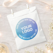 ロゴ | 青から紫グラデーションと円形文字 フェイバーバッグ (クリップ留めされた状態)