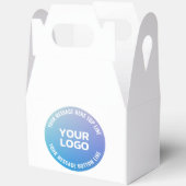 ロゴ | 青から紫グラデーションと円形文字 フェイバーボックス (見開き)