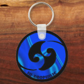 ロゴ – 青 キーホルダー (正面)