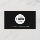 ロゴ 黒白QRコード Instagram 名刺 (正面)