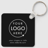 ロゴ（黒） |ビジネスのプロモーションのミニマリスト キーホルダー (裏面)