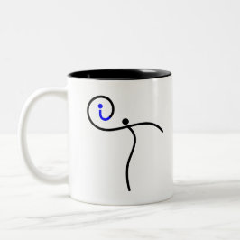 ロゴ、01ブラック/ブルー。 ツートーンマグカップ