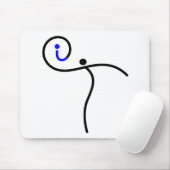 ロゴ、01ブラック/ブルー。 マウスパッド (マウス)