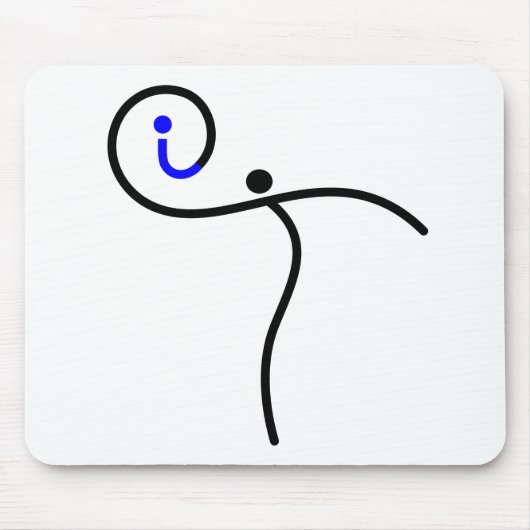 ロゴ、01ブラック/ブルー。 マウスパッド (正面)