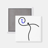 ロゴ、01ブラック/ブルー。 マグネット (正面/裏面)