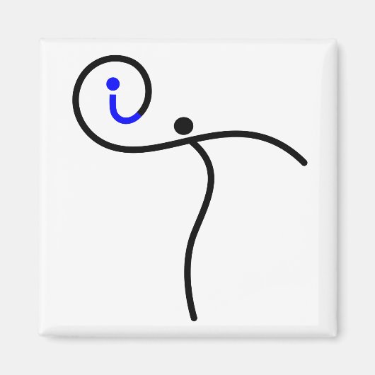 ロゴ、01ブラック/ブルー。 マグネット (正面)