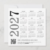 ロゴ 2027年カレンダー QRコード 会社 クリスマス (裏面)