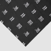 ロゴ | 3ロゴパターンデザイン編集可能ブラック 薄葉紙 (詳細)