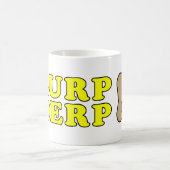 ロゴ(3)白いマグで黄色い音を立てて飲んで下さい及びDerpの コーヒーマグカップ (中央)