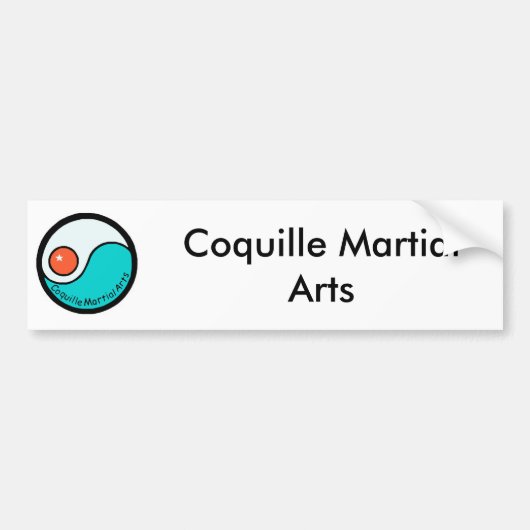 ロゴ、Coquilleの武道 バンパーステッカー (正面)