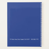 ロゴ/DIY会社名/年/メッドブルー プランナー手帳 (裏面)