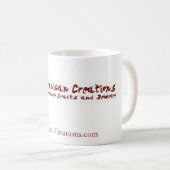 ロゴ、DominicanCreations.com コーヒーマグカップ (正面右)