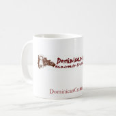 ロゴ、DominicanCreations.com コーヒーマグカップ (正面左)