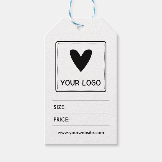 ロゴ&QRコードソーシャルメディア価格 ギフトタグ (正面)