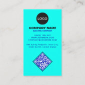 (ロゴ・QRコード企業の)電気会社 名刺 (裏面)