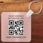 ロゴ、QRコード文字 キーホルダー (裏面)