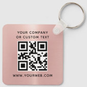 ロゴ、QRコード文字 キーホルダー (裏面)