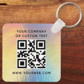 ロゴ、QRコード文字 キーホルダー (裏面)