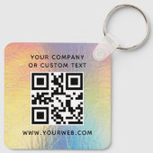 ロゴ、QRコード文字 キーホルダー (裏面)