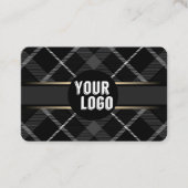 ロゴ&QRコード木炭グレープレイドブランモダンド 名刺 (正面)