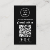 ロゴ QRコード ソーシャルメディアでつながろう 名刺 (正面)