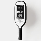 ロゴ – QRコード – ビジネスプロモーション ピックルボールラケット (左)