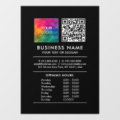 ロゴ QRコード 営業時間 スキャン 価格リストを追加 ウィンドウサイン (シート)