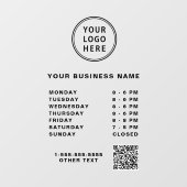 ロゴ QR コード 営業時間 ウィンドウサイン (シート)