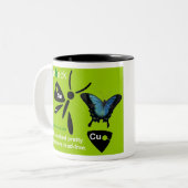 ロゴ、RoHS無鉛はんだ付けする..... Iを…押し戻して下さい ツートーンマグカップ (正面左)