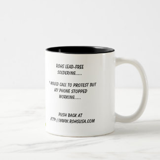 ロゴ、RoHS無鉛はんだ付けする..... Iを…押し戻して下さい ツートーンマグカップ