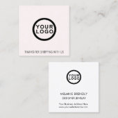 ロゴ | Thank You モダン Square Business Card スクエア名刺 (正面/裏面)