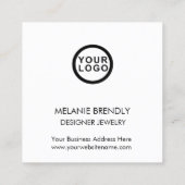 ロゴ | Thank You モダン Square Business Card スクエア名刺 (裏面)