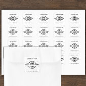 ロゴ&Webサイトカスタムホワイトスクエアステッカーシート スクエアシール