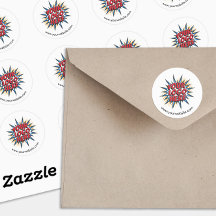 ロゴ&Webサイトカスタムホワイトラウンドスティッカーシート