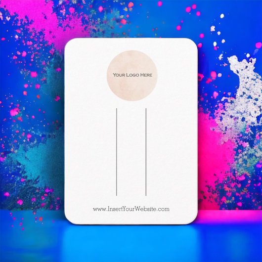 ロゴBowヘアクリップ表示カード（垂直） 名刺