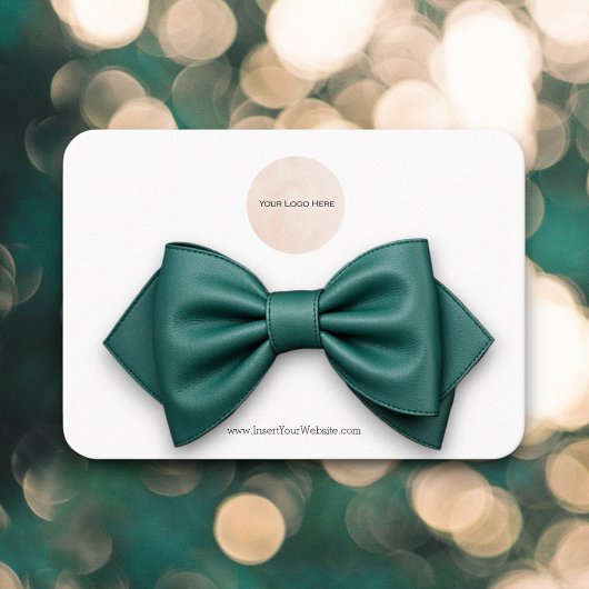 ロゴBowヘアクリップ表示カード（水平） 名刺