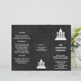ロゴChalkboardメニュシンプルー価格表パンフレット