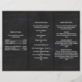 ロゴChalkboardメニュシンプルー価格表パンフレット (裏面)
