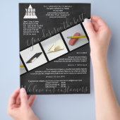 ロゴChalkboard非対称3フォトコラージュ チラシ (手)