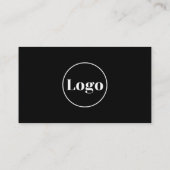 ロゴConnect with Us!ソーシャルメディアQrコードブラック 名刺 (裏面)